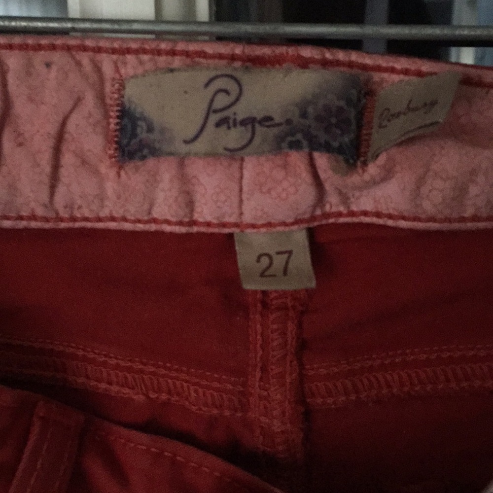 Paige denim red jeans